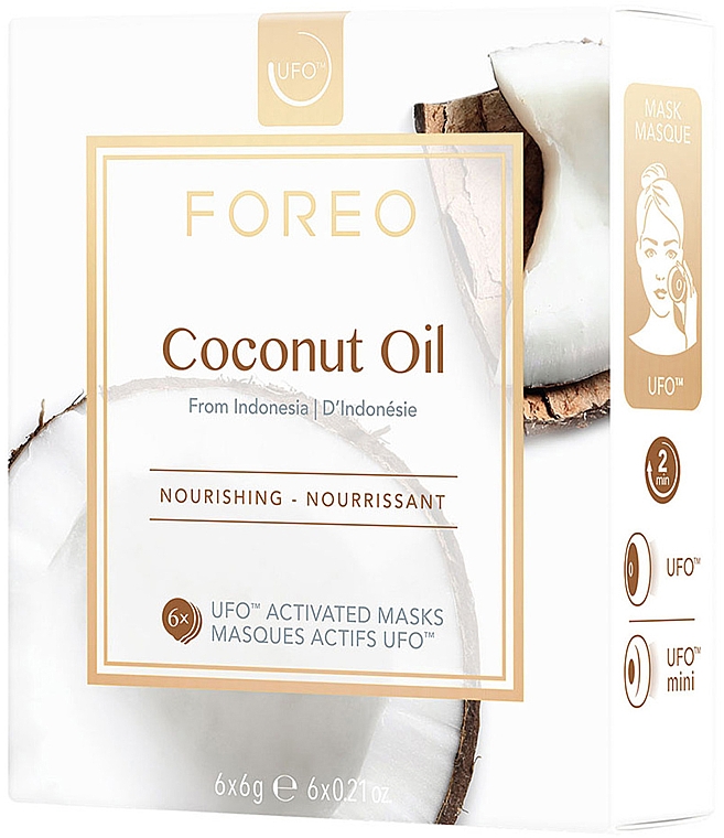 Odżywcza maseczka do twarzy Olej kokosowy - Foreo UFO Activated Mask Nourishing Coconut Oil — Zdjęcie N1
