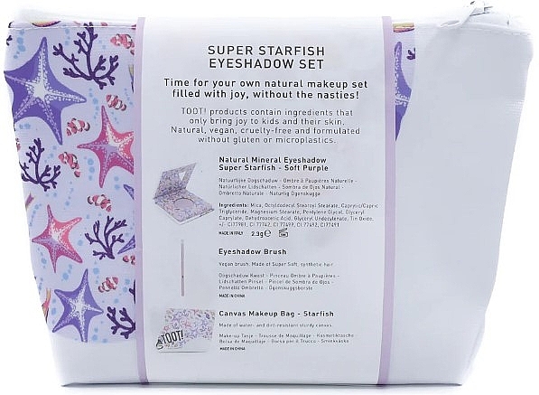 Zestaw - Toot! Super Starfish Eyeshadow Bag Set (eyesh/2,3g + brush/1pcs + bag/1pcs) — Zdjęcie N3
