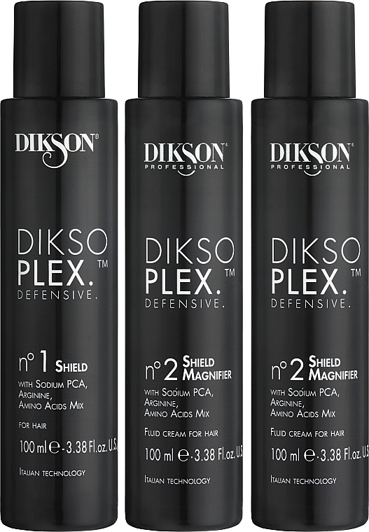 Profesjonalna kuracja do włosów - Dikson Dikso Plex Defensive (shield 100 ml + hair/cr 2 x 100 ml) — Zdjęcie N2