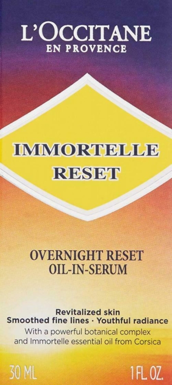 Przeciwzmarszczkowe serum do twarzy na noc - L'Occitane Immortelle Overnight Reset Oil-In-Serum — Zdjęcie N2