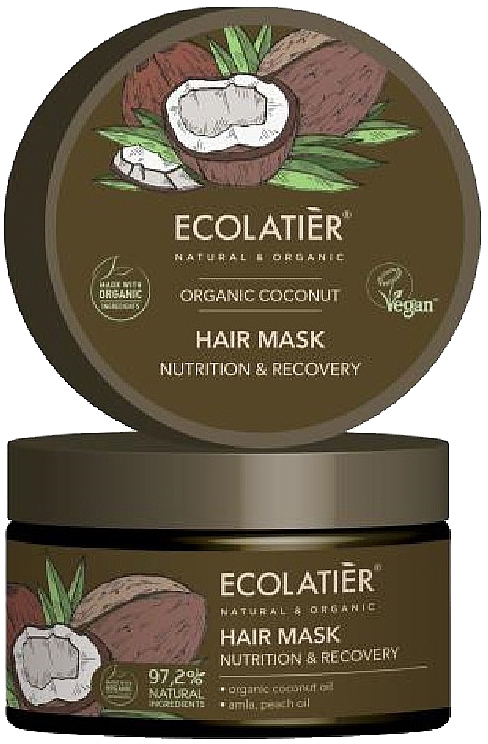 Maska do włosów Odżywienie i regeneracja - Ecolatier Organic Coconut Hair Mask — Zdjęcie N1