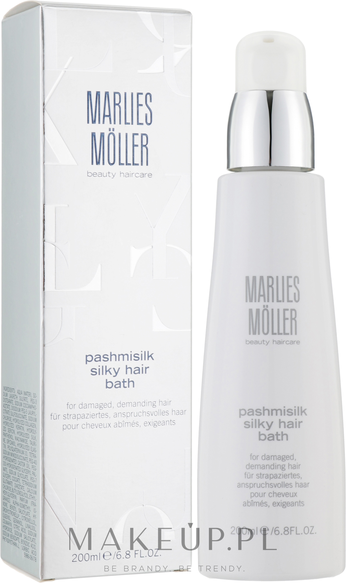 Intensywny szampon do włosów z jedwabiem - Marlies Moller Pashmisilk Silky Hair Bath — Zdjęcie 200 ml