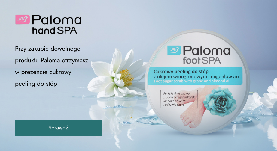 Przy zakupie dowolnego produktu Paloma otrzymasz w prezencie cukrowy peeling do stóp.