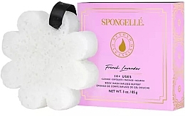 Gąbka pod prysznic wielokrotnego użytku piankowa Lawenda francuska - Spongelle Boxed White Flower French Lavender — Zdjęcie N1