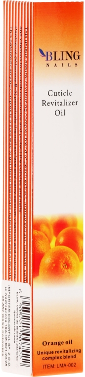 Olejek do skórek Pomarańcza - Bling Nails Cuticle Revitalizer Oil Orange Oil — Zdjęcie N3