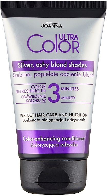 Koloryzująca odżywka do włosów Srebrny, popielaty blond - Joanna Ultra Color System  — Zdjęcie N1