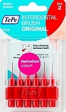 Zestaw szczotek międzyzębowych Original, 0,5 mm, czerwony - TePe Interdental Brush Original Size 2 — Zdjęcie N1
