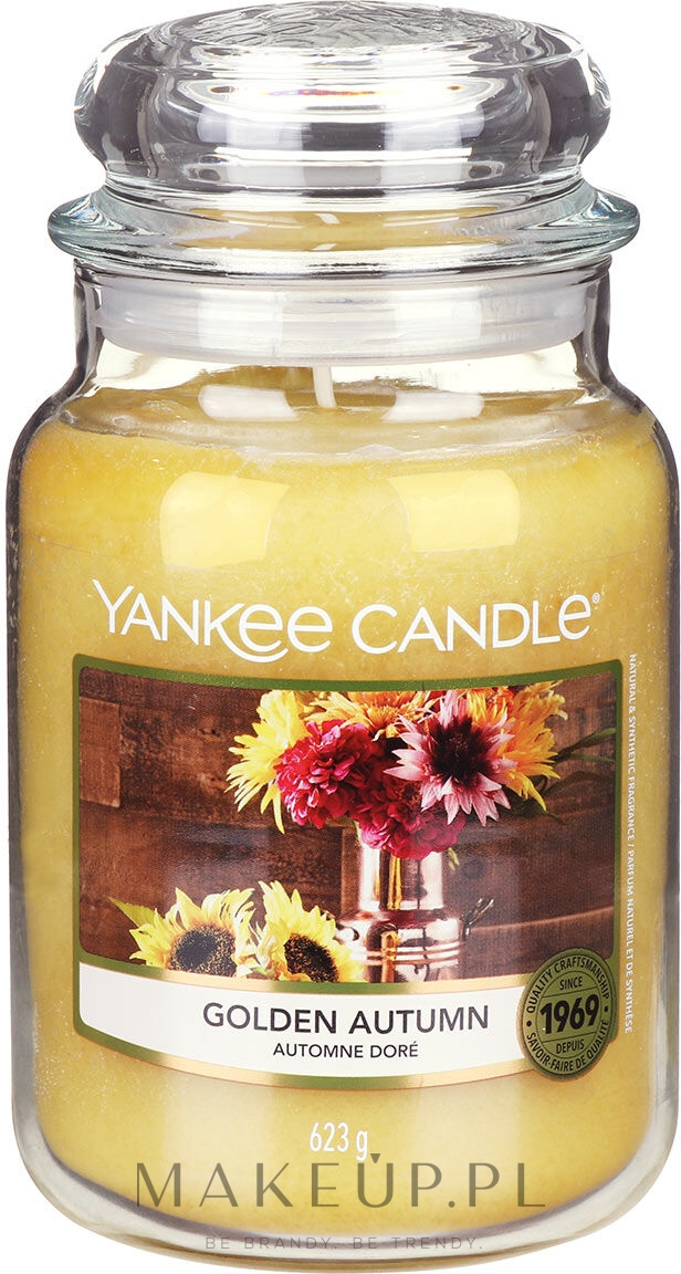 Świeca zapachowa w słoiku - Yankee Candle Fall In Love Golden Autumn — Zdjęcie 623 g