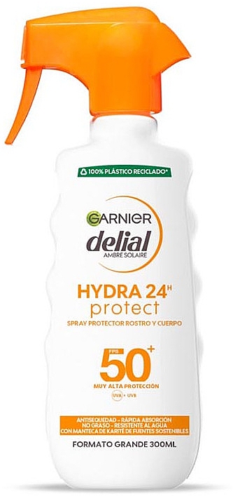 Spray do opalania - Garnier Delial Ambre Solaire Hydra 24h Protect Spray SPF50+ — Zdjęcie N1