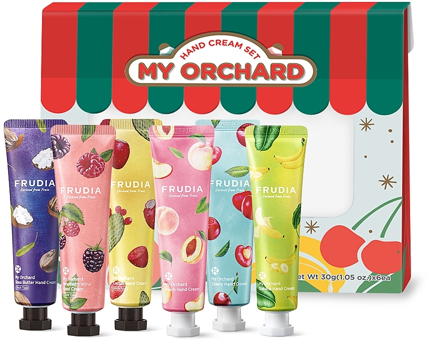Zestaw kremów do rąk Owocowy jarmark - Frudia My Orchard Hand Cream Set (h/cr/6*30g) — Zdjęcie N1