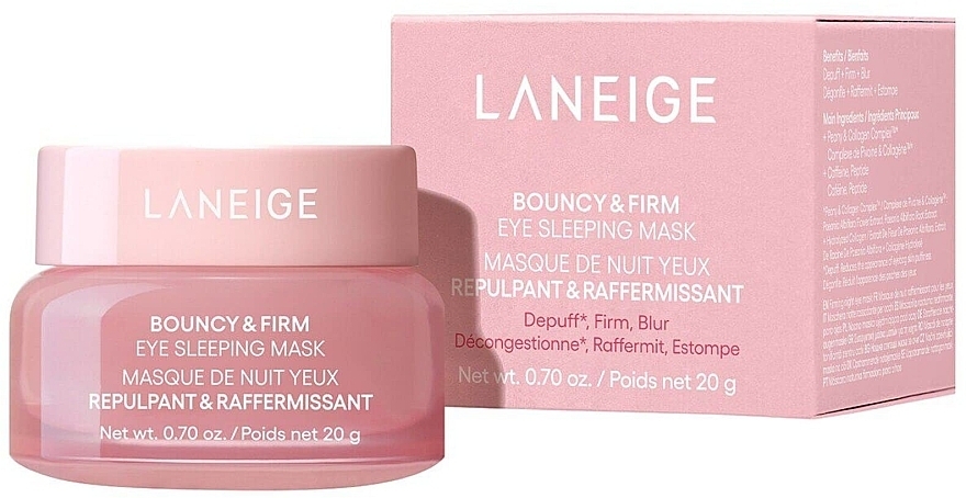 Ujędrniająca maseczka na noc do okolic oczu - Laneige Bouncy & Firm Eye Sleeping Mask — Zdjęcie N2