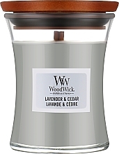 Świeca zapachowa w szkle - WoodWick Lavender and Cedar Candle — Zdjęcie N1