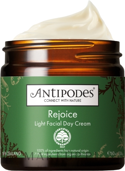 Regenerujący krem do twarzy na dzień - Antipodes Rejoice Light Facial Day Cream — Zdjęcie 60 ml