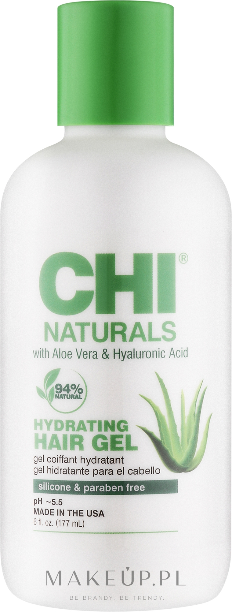 Nawilżający żel do stylizacji włosów - CHI Naturals With Aloe Vera Hydrating Hair Gel — Zdjęcie 177 ml