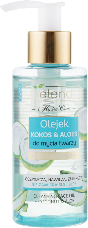 Olejek do mycia twarzy Kokos i aloes do cery odwodnionej - Bielenda Hydra Care