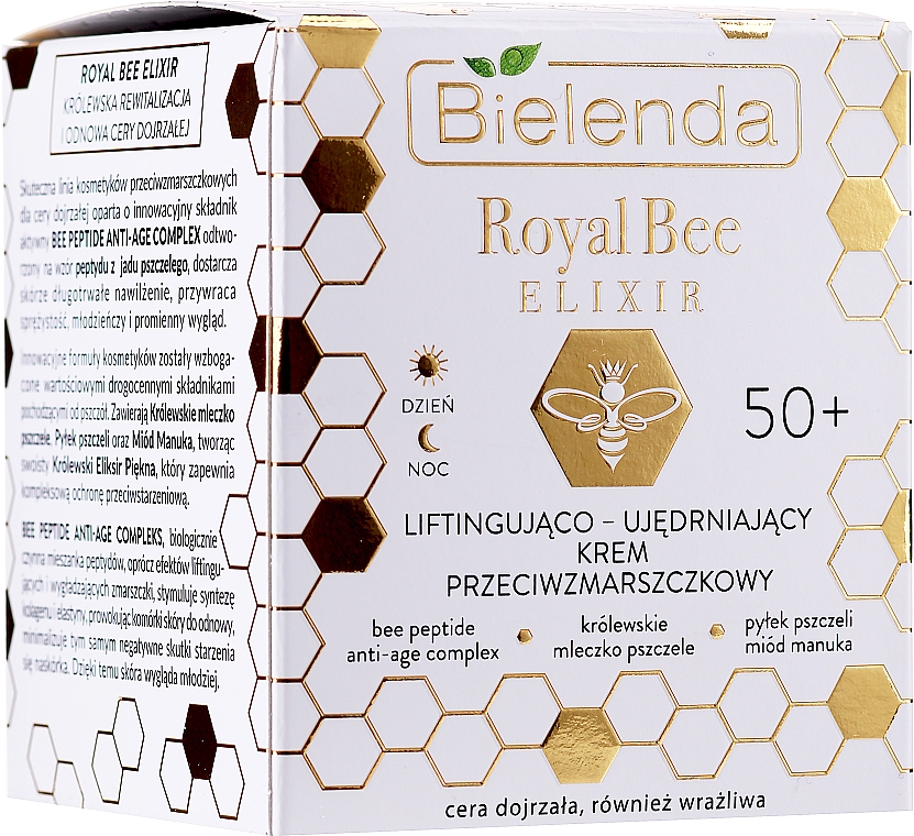 Liftingująco-ujędrniający krem przeciwzmarszczkowy - Bielenda Royal Bee Elixir Face Care