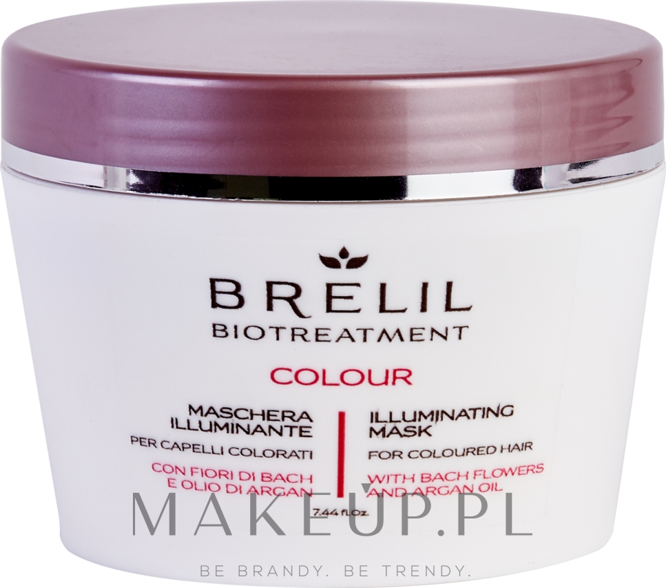 Nabłyszczająca maska do włosów farbowanych - Brelil Bio Treatment Colour Illuminating Mask For Colourde Hair — Zdjęcie 220 ml
