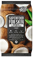 Kup Nawilżające chusteczki oczyszczające do twarzy Kokos - Superfood For Skin Moisturizing Facial Cleansing Wipes Coconut