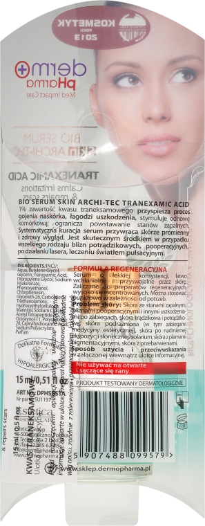 Serum na twarz, szyję, dekolt i dłonie Kwas traneksamowy - Dermo Pharma Bio Serum Skin Archi-Tec Tranexamic Acid — Zdjęcie N3