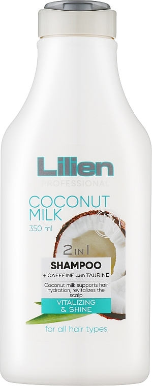 PRZECENA! Uniwersalny szampon do wszystkich rodzajów włosów - Lilien Coconut Milk 2v1 Shampoo * — Zdjęcie N1