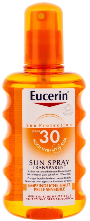 Transparentny spray ochronny (SPF 30) - Eucerin Sun Spray Transparent SPF 30 — Zdjęcie N1