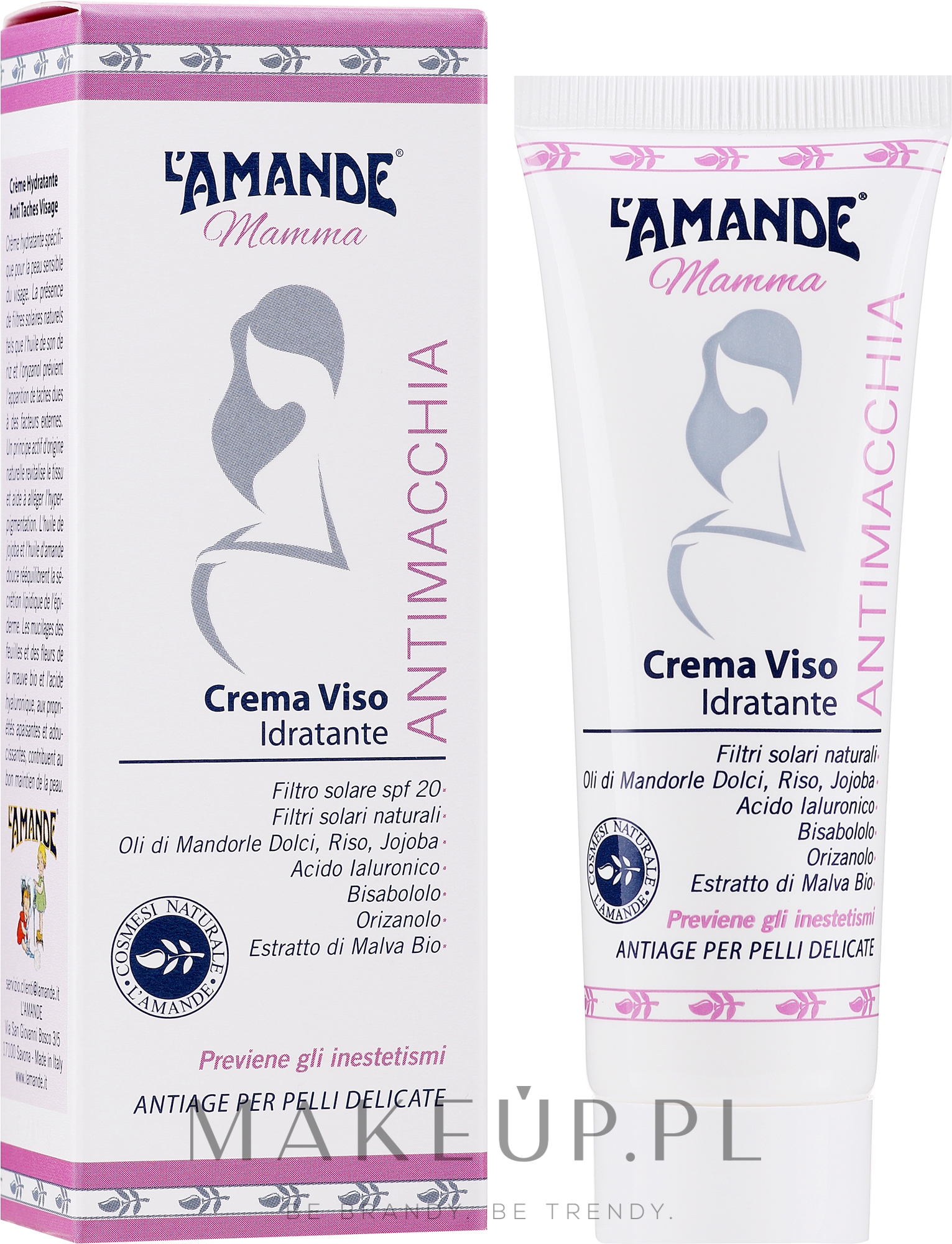 Nawilżający krem do twarzy - L'amande Mamma Moisturizing Face Cream Anti Spots — Zdjęcie 50 ml