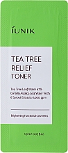 Kojący tonik z drzewem herbacianym - iUNIK Tea Tree Relief Toner (próbka) — Zdjęcie N1