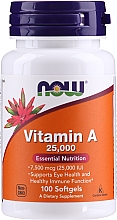 Kup Suplement diety Witamina A - Now Foods Vitamin A 25000 IU Essential Nutrition