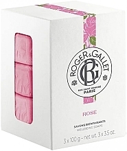 Kup Zestaw - Roger&Gallet Rose Perfumed Soaps (soap/3 x 100 g)