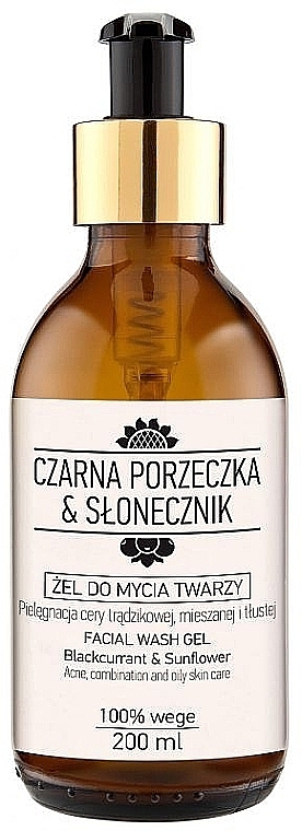 Zestaw - Nova Kosmetyki Czarna Porzeczka & Słonecznik Acne, Combination And Oily Skin Treatment (f/cr/60mlx2 + wash/gel/200ml) — Zdjęcie N4