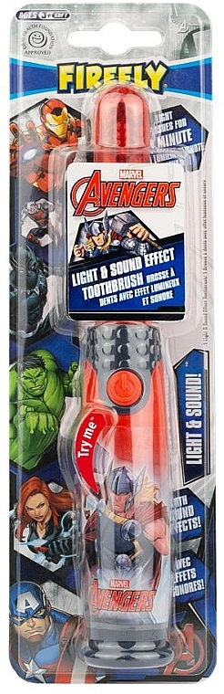 Elektryczna szczoteczka do zębów dla dzieci, miękka - Firefly Marvel Avengers Captain Marvel Light & Sound Toothbrush — Zdjęcie N1
