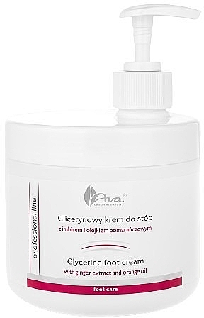Glicerynowy krem do stóp z imbirem i olejkiem pomarańczowym - Ava Laboratorium Professional Line Glycerine Foot Cream — Zdjęcie N1
