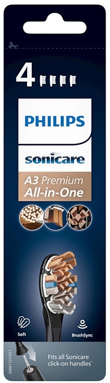 Głowice szczoteczki do zębów, 4 szt. - Philips Sonicare A3 Premium All In One HX9094/11 — Zdjęcie N1