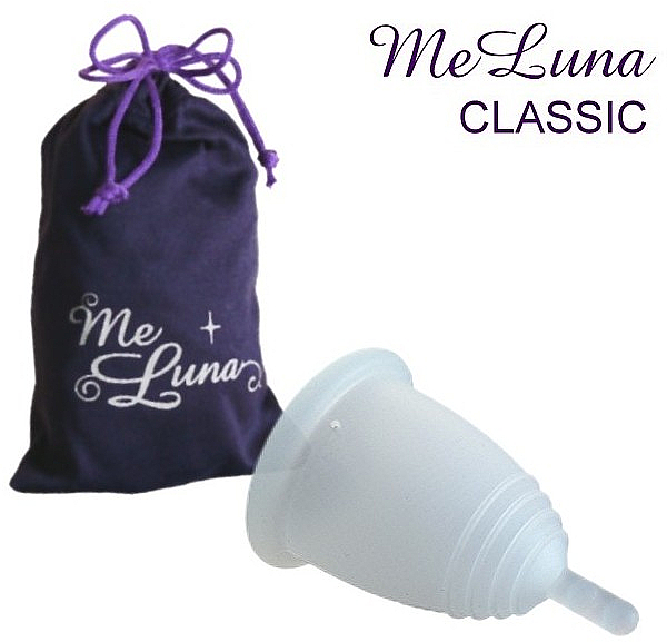Kubeczek menstruacyjny, rozmiar S, przezroczysty - MeLuna Classic Menstrual Cup  — Zdjęcie N1