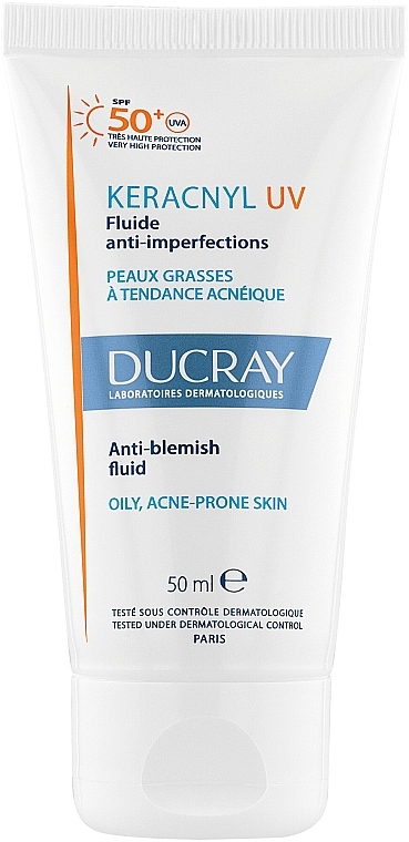 Fluid z filtrem do twarzy - Ducray Keracnyl UV Anti Blemish Fluid SPF50+