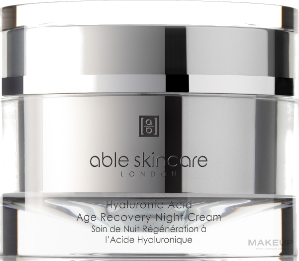 Krem nawilżający na noc - Able Skincare Hyaluronic Acid Age Recovery Night Cream — Zdjęcie 50 ml