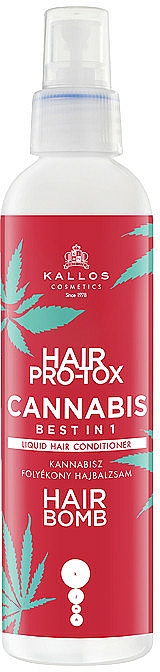 Płynna odżywka do włosów - Kallos Hair Pro-Tox Cannabis Hair Bomb Liquid Conditioner — фото N1