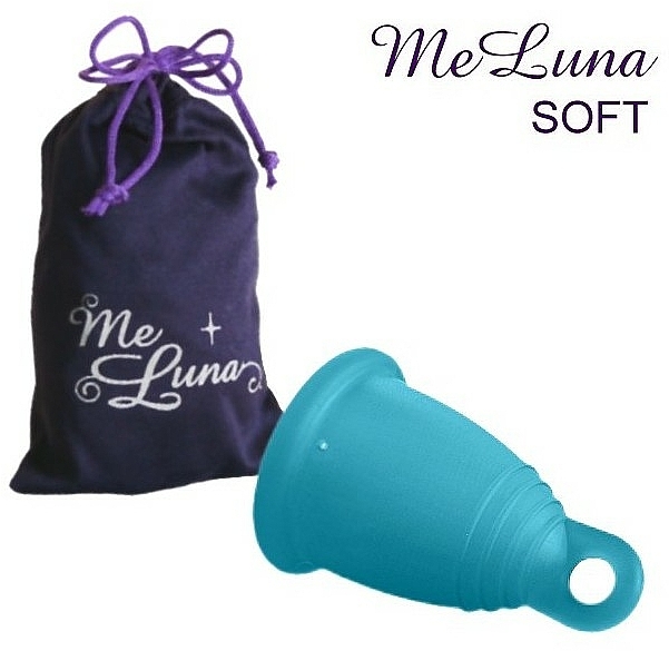 Kubeczek menstruacyjny, rozmiar S, morski - MeLuna Soft Menstrual Cup Ring — Zdjęcie N1
