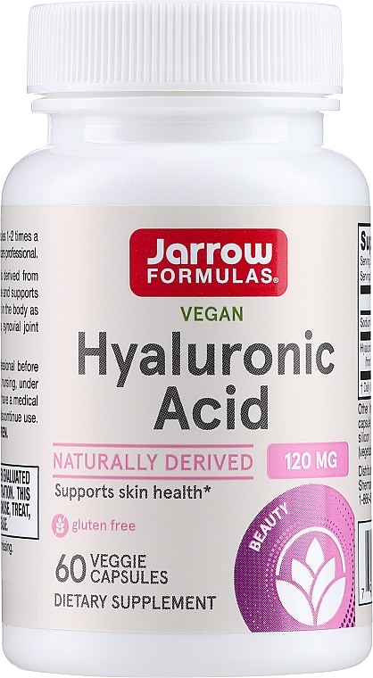 Kwas hialuronowy w kapsułkach - Jarrow Formulas Hyaluronic Acid — Zdjęcie N1
