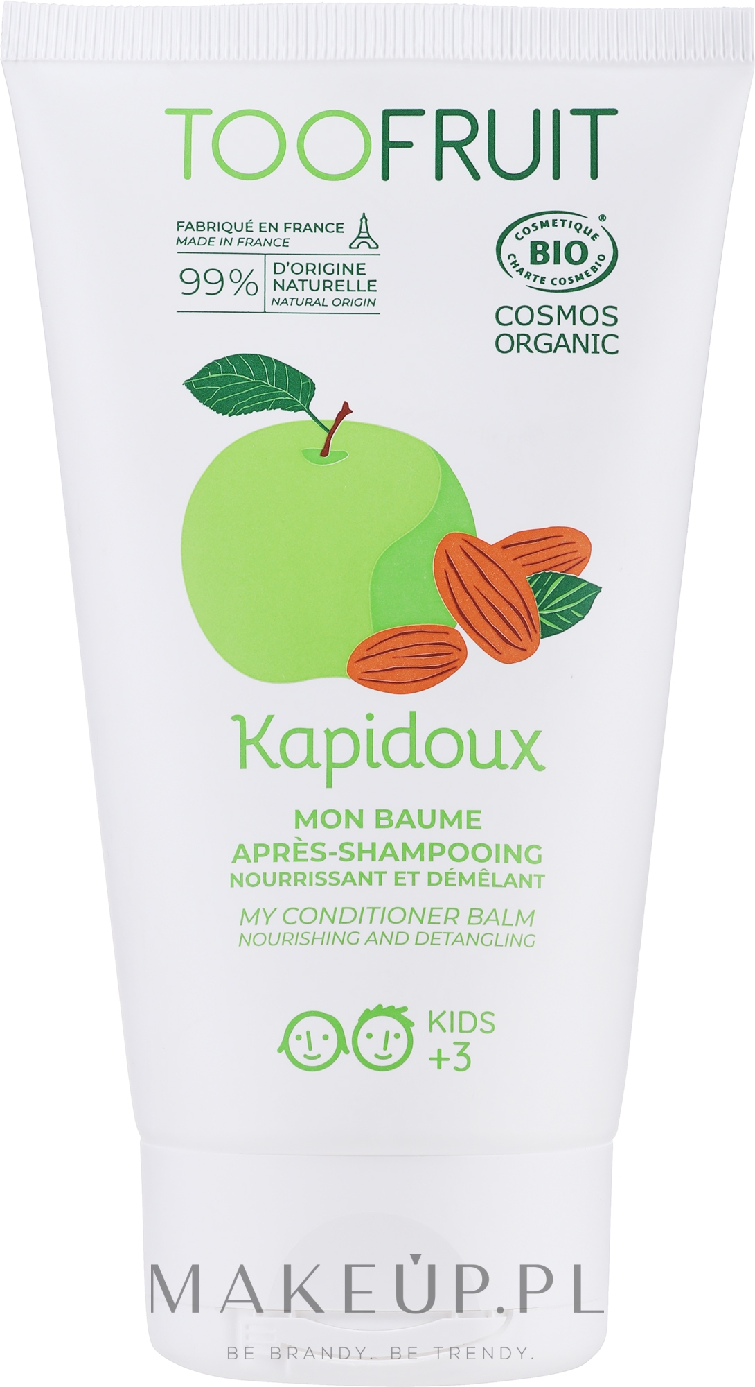 Organiczna odżywka do włosów dla dzieci Jabłko i migdały - Toofruit Detangling And Nourishing Conditioner Balm — Zdjęcie 150 ml