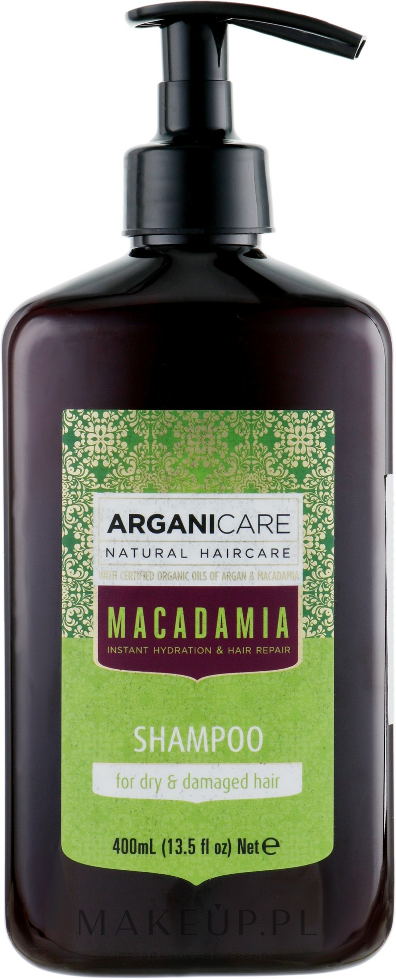 Szampon do suchych i zniszczonych włosów - Arganicare Macadamia Shampoo — Zdjęcie 400 ml