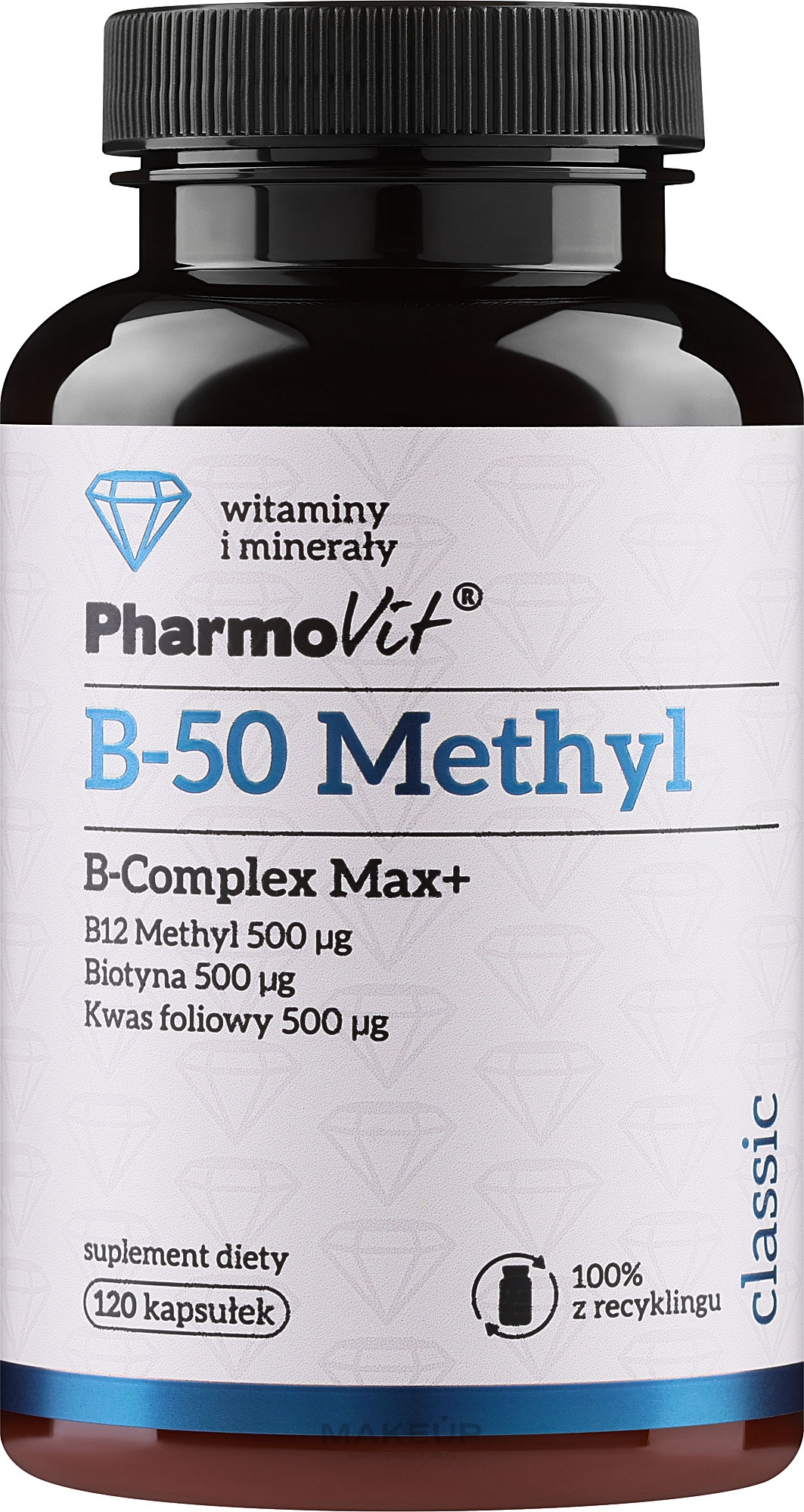 Suplement diety B-Complex Max+ - Pharmovit Classic B-50 Methyl B-complex — Zdjęcie 120 szt.