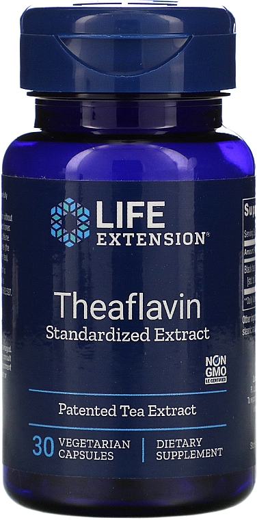 Teaflawina w kapsułkach - Life Extension Theaflavin Standardized Extract — Zdjęcie N1