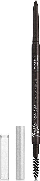 Kredka do brwi ze szczoteczką - LAMEL Make Up Insta Micro Brow Pencil — Zdjęcie N1
