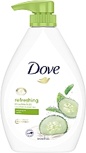 Kup Żel pod prysznic, z dozownikiem - Dove Refreshing Cucumber & Green Tea Shower Gel 