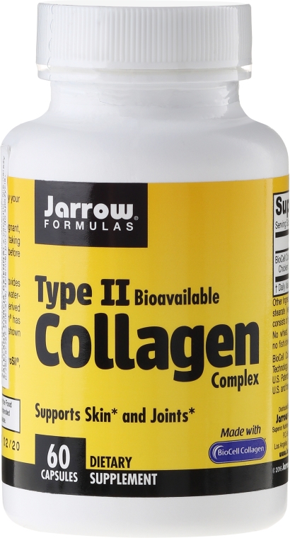 Kolagen typu 2 na zdrową skórę i stawy - Jarrow Formulas Type II Collagen Complex — Zdjęcie N2