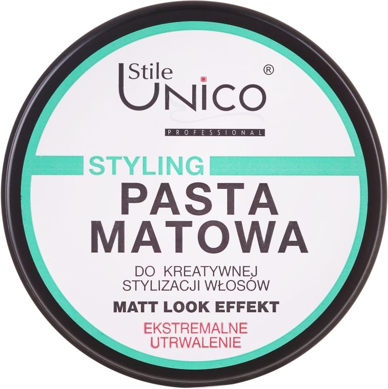 Matowa pasta do kreatywnej stylizacji włosów - Hegron Stile Unico Pasta — Zdjęcie N1