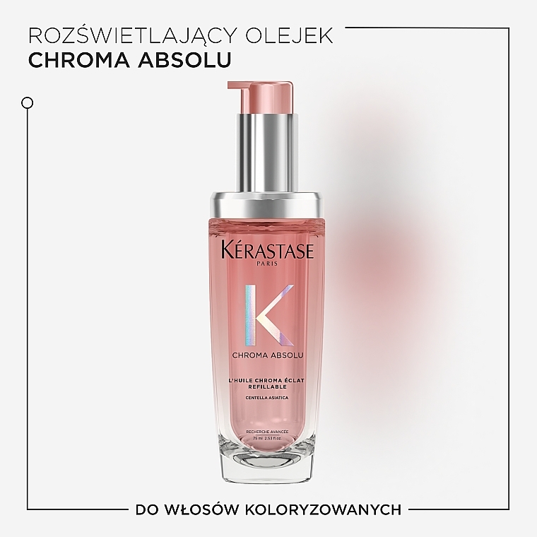 Olejek nabłyszczający do włosów - Kerastase Chroma Absolu Radiance Sublimating Oil Refillable — Zdjęcie N6