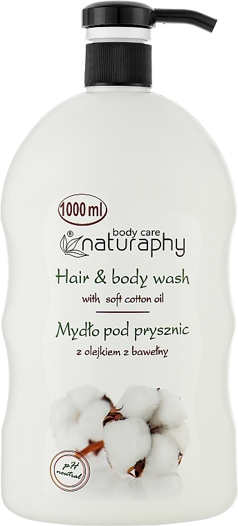 Mydło pod prysznic do włosów i ciała z olejkiem z bawełny - Naturaphy — Zdjęcie N1