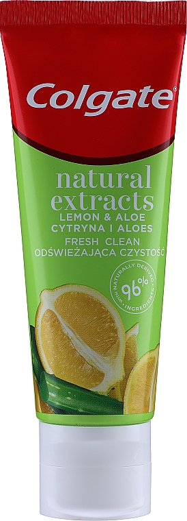 Odświeżająca pasta do zębów - Colgate Natural Extracts Ultimate Fresh Clean Lemon & Aloe	 — Zdjęcie N2